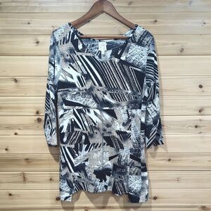 Parsley & Sage Top Womens Small Black and White Art Print